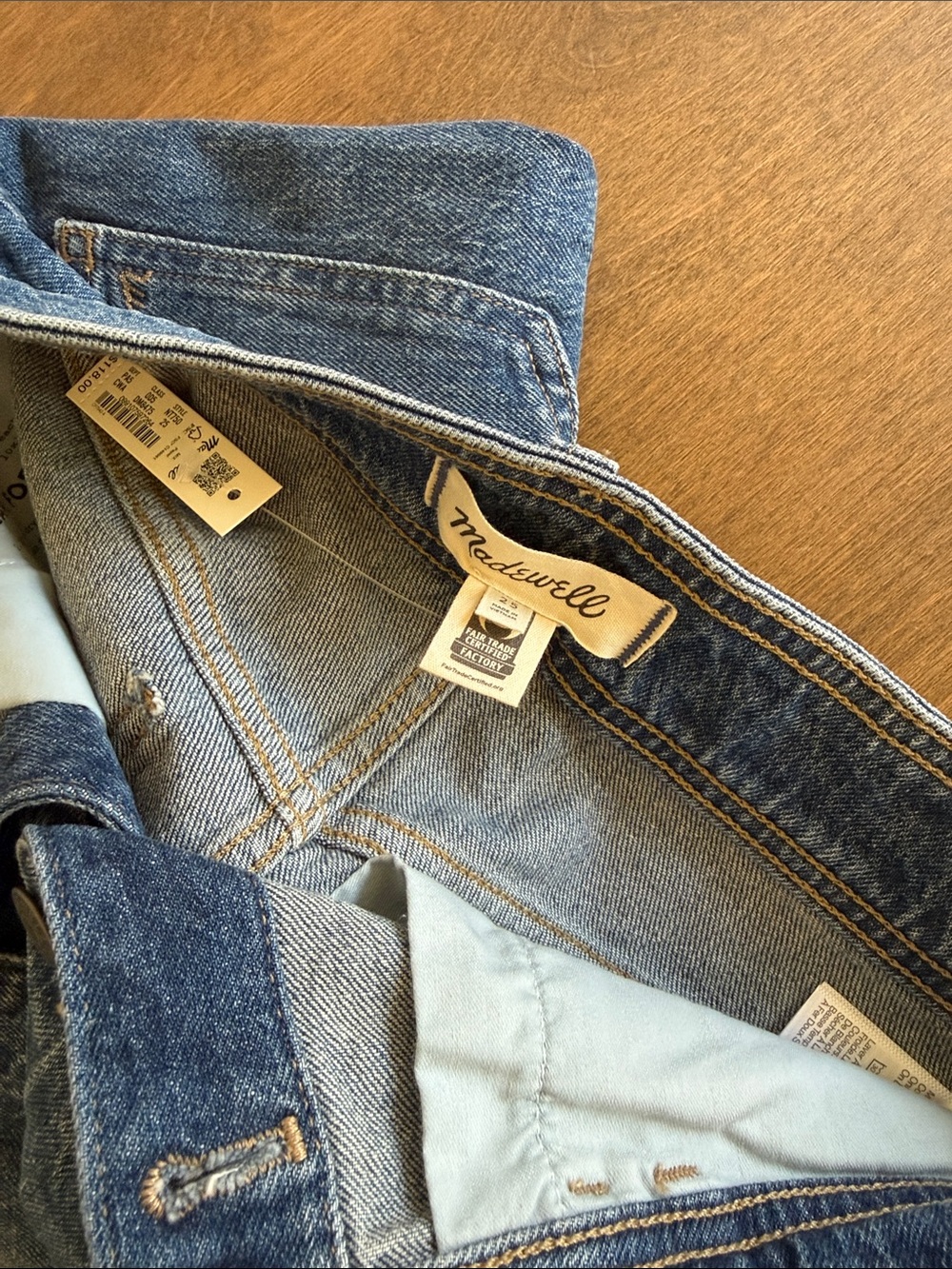 Madewell Women's Blue Button-Front Straight-Leg Denim Skirt - Picture 3 of 3